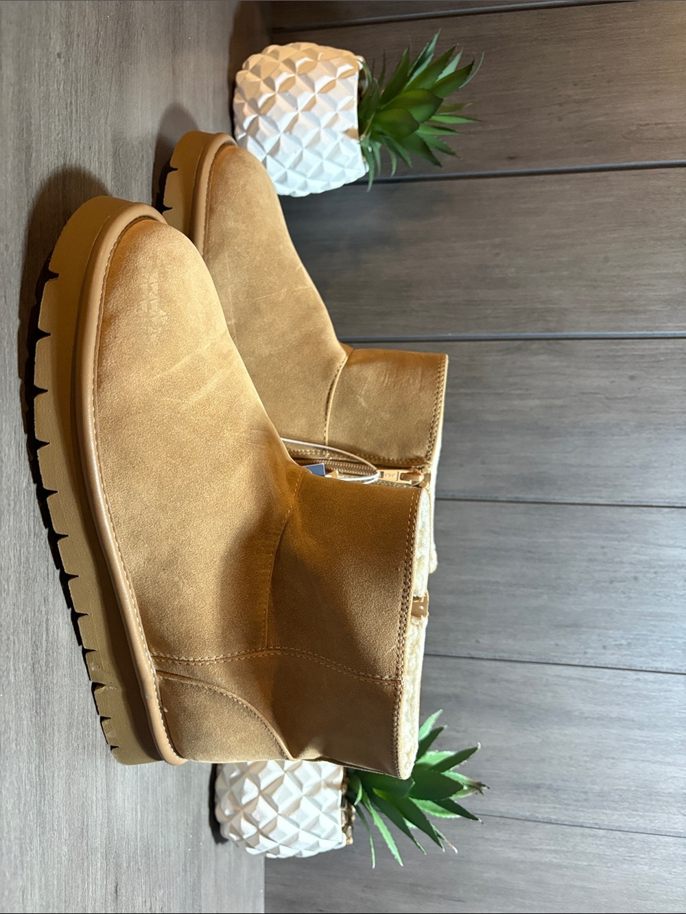 Universal Thread Suede Ankle Boots in Tan
